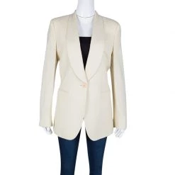 Stella McCartney Cream Tailored Blazer M For Women 9 Stella McCartney Cream Tailored Blazer M For Women -Stella McCartney Sales luxury women stella mccartney used clothes p123896 002