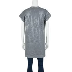 Stella McCartney Grey Jersey Textured Dot Cap Sleeve Tunic S For Women -Stella McCartney Sales luxury women stella mccartney used clothes p126105 003