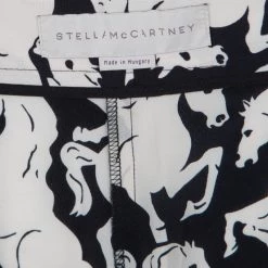 Stella McCartney Monochrome Horse Printed Silk Darcy Palazzo Pants S For Women -Stella McCartney Sales luxury women stella mccartney used clothes p129387 005