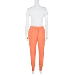 Stella McCartney Orange Julia Stretch Cady Jogger Pants S For Women -Stella McCartney Sales luxury women stella mccartney used clothes p129398 003