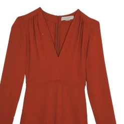 Stella McCartney Orange V-neck Jumpsuit S For Women 15 Stella McCartney Orange V-neck Jumpsuit S For Women -Stella McCartney Sales luxury women stella mccartney used clothes p12991 004