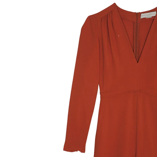 Stella McCartney Orange V-neck Jumpsuit S For Women 7 Stella McCartney Orange V-neck Jumpsuit S For Women - Image 5