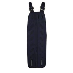 Stella McCartney Navy Blue Cutout Detail Zigarette Embroidered Ashley Drill Dress M For Women