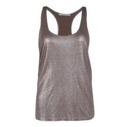 Stella McCartney Metallic Racer Back Tank Top S For Women