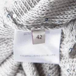 Stella McCartney Grey Sequined Cutout Back Detail Sweater M For Women -Stella McCartney Sales luxury women stella mccartney used clothes p132519 006