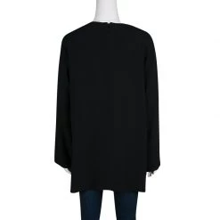 Stella McCartney Black Metal And Crystal Embellished Long Sleeve Viac Tunic L For Women 11 Stella McCartney Black Metal And Crystal Embellished Long Sleeve Viac Tunic L For Women -Stella McCartney Sales luxury women stella mccartney used clothes p135605 003