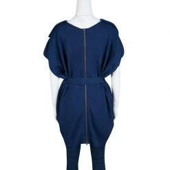 Stella McCartney Blue Belted Oversized Wool Tunic S For Women -Stella McCartney Sales luxury women stella mccartney used clothes p139091 0003