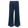 Stella McCartney Indigo Dark Wash Denim Flared High Waist Culottes M For Women