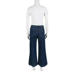 Stella McCartney Indigo Dark Wash Denim Flared High Waist Culottes M For Women 11 Stella McCartney Indigo Dark Wash Denim Flared High Waist Culottes M For Women -Stella McCartney Sales luxury women stella mccartney used clothes p139137 0003