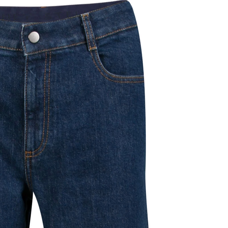 Stella McCartney Indigo Dark Wash Denim Flared High Waist Culottes M For Women 6 Stella McCartney Indigo Dark Wash Denim Flared High Waist Culottes M For Women - Image 4