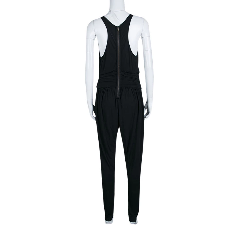 Stella McCartney Black Draped Racer Back Detail Jumpsuit S For Women 5 Stella McCartney Black Draped Racer Back Detail Jumpsuit S For Women - Image 3