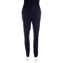 Stella McCartney Navy Blue Wool Tailored Pants S For Women