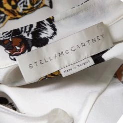 Stella McCartney Off White Tiger Face Print Silk Blouse S For Women -Stella McCartney Sales luxury women stella mccartney used clothes p148698 005