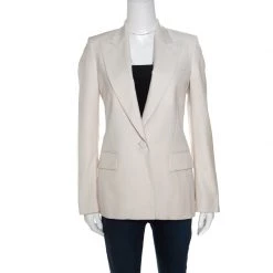 Stella McCartney Beige Wool Tailored Blazer S For Women