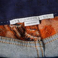 Stella McCartney Indigo Denim Floral Jacquard Trim Studded Mini Skirt S For Women -Stella McCartney Sales luxury women stella mccartney used clothes p154204 0005