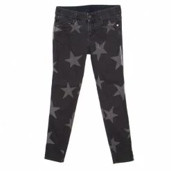 Stella McCartney Dark Grey Star Printed Cropped Skinny Jeans S For Women