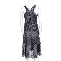 Stella McCartney Navy Blue Floral Lace Semi Sheer Sleeveless Midi Dress S For Women -Stella McCartney Sales luxury women stella mccartney used clothes p155881 0003