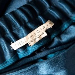 Stella McCartney Teal Cecily Satin Wide Leg Trousers S For Women -Stella McCartney Sales luxury women stella mccartney used clothes p158536 0005