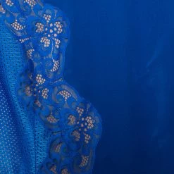 Stella McCartney Blue Floral Lace Insert Mesh Paneled Silk Dress S For Women -Stella McCartney Sales luxury women stella mccartney used clothes p162171 001