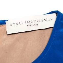 Stella McCartney Blue Floral Lace Insert Mesh Paneled Silk Dress S For Women -Stella McCartney Sales luxury women stella mccartney used clothes p162171 003