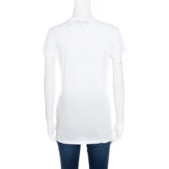 Stella McCartney White Leopard Head Printed Cotton T-Shirt M For Women 11 Stella McCartney White Leopard Head Printed Cotton T-Shirt M For Women -Stella McCartney Sales luxury women stella mccartney used clothes p162634 003