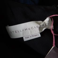 Stella McCartney Black And Blue Floral Jacquard Sleeveless Peplum Top M For Women -Stella McCartney Sales luxury women stella mccartney used clothes p164652 002