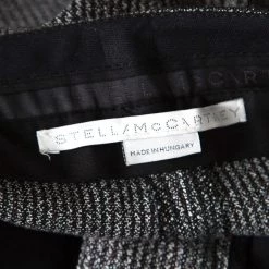 Stella McCartney Monochrome Wool And Cotton Flared Bottom Trousers XXS For Women -Stella McCartney Sales luxury women stella mccartney used clothes p168261 003
