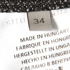 Stella McCartney Monochrome Wool And Cotton Flared Bottom Trousers XXS For Women -Stella McCartney Sales luxury women stella mccartney used clothes p168261 005