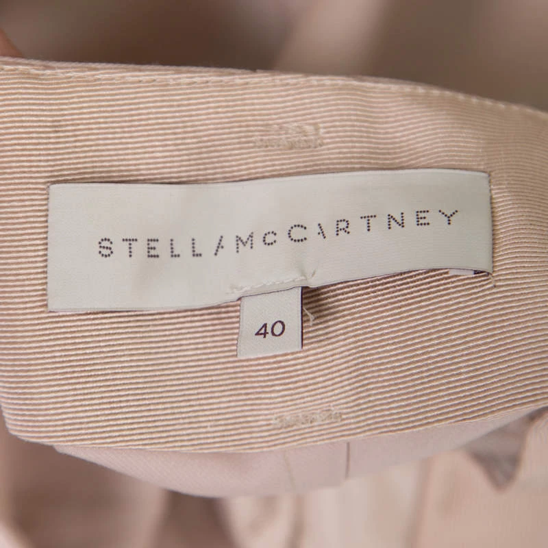Stella McCartney Beige Wool Pleat Detail High Waist Pants S For Women 7 Stella McCartney Beige Wool Pleat Detail High Waist Pants S For Women - Image 5