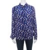 Stella McCartney Indigo Floral Printed Silk Wilson Blossom Shirt M For Women -Stella McCartney Sales luxury women stella mccartney used clothes p171395 003