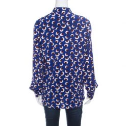 Stella McCartney Indigo Floral Printed Silk Wilson Blossom Shirt M For Women -Stella McCartney Sales luxury women stella mccartney used clothes p171395 007