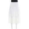 Stella McCartney White Cotton Pleated Mesh Hem Detail Midi Skirt M For Women 2 Stella McCartney White Cotton Pleated Mesh Hem Detail Midi Skirt M For Women -Stella McCartney Sales luxury women stella mccartney used clothes p171515 001