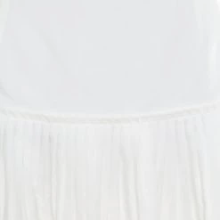 Stella McCartney White Cotton Pleated Mesh Hem Detail Midi Skirt M For Women -Stella McCartney Sales luxury women stella mccartney used clothes p171515 008