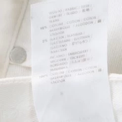 Stella McCartney White Cotton Stretch Rose Embroidered Applique Skinny Jeans S For Women -Stella McCartney Sales luxury women stella mccartney used clothes p172606 005