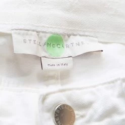 Stella McCartney White Cotton Stretch Rose Embroidered Applique Skinny Jeans S For Women -Stella McCartney Sales luxury women stella mccartney used clothes p172606 006