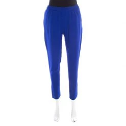 Stella McCartney Cobalt Blue Crepe Elasticized Waist Tamara Pants M For Women