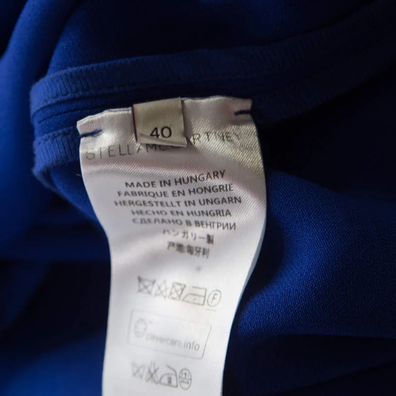 Stella McCartney Blue Crepe Zip Detail Arlesa Blouse S For Women 8 Stella McCartney Blue Crepe Zip Detail Arlesa Blouse S For Women - Image 6