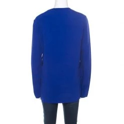 Stella McCartney Blue Crepe Zip Detail Arlesa Blouse S For Women 11 Stella McCartney Blue Crepe Zip Detail Arlesa Blouse S For Women -Stella McCartney Sales luxury women stella mccartney used clothes p176951 003