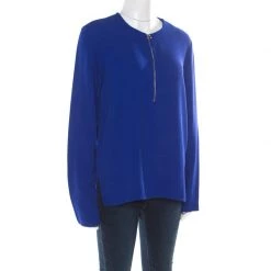 Stella McCartney Blue Crepe Zip Detail Arlesa Blouse S For Women 10 Stella McCartney Blue Crepe Zip Detail Arlesa Blouse S For Women -Stella McCartney Sales luxury women stella mccartney used clothes p176951 006