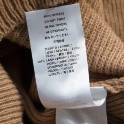 Stella McCartney Toffee Brown Ribbed Knit Wool Handkerchief Hem Sweater M For Women -Stella McCartney Sales luxury women stella mccartney used clothes p177066 001