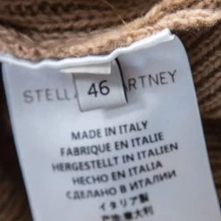 Stella McCartney Toffee Brown Ribbed Knit Wool Handkerchief Hem Sweater M For Women -Stella McCartney Sales luxury women stella mccartney used clothes p177066 002