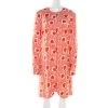 Stella McCartney Orange Heart Printed Shift Dress M For Women