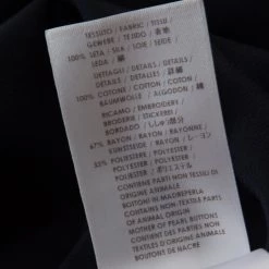 Stella McCartney Navy Blue Silk Crepe De Chine Eagle Embroidered Detail Shirt M For Women -Stella McCartney Sales luxury women stella mccartney used clothes p177730 001