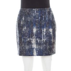 Stella McCartney Blue Jacquard Becca Mini Skirt M For Women