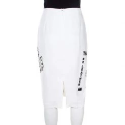 Stella McCartney White Embroidered All Is Love Pencil Skirt M For Women -Stella McCartney Sales luxury women stella mccartney used clothes p179990 002