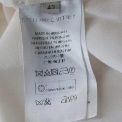 Stella McCartney Cream Silk Crepe Estelle Long Sleeve Blouse M For Women -Stella McCartney Sales luxury women stella mccartney used clothes p185470 002