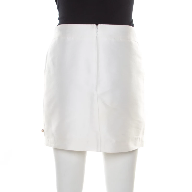 Stella McCartney White Embellished Applique Detail Rex Mini Skirt M For Women 5 Stella McCartney White Embellished Applique Detail Rex Mini Skirt M For Women - Image 3