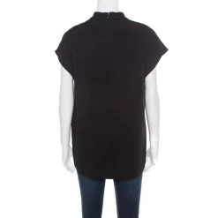 Stella McCartney Black Bow Embroidered Cap Sleeve Boxy Blouse M For Women -Stella McCartney Sales luxury women stella mccartney used clothes p194160 001