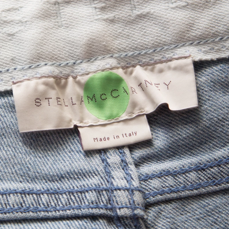 Stella McCartney Indigo Wild Cat Foil Printed Denim Skinny Ankle Jeans M For Women 7 Stella McCartney Indigo Wild Cat Foil Printed Denim Skinny Ankle Jeans M For Women - Image 5