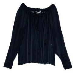 Stella McCartney Sheer Silk Drawstring Top S For Women